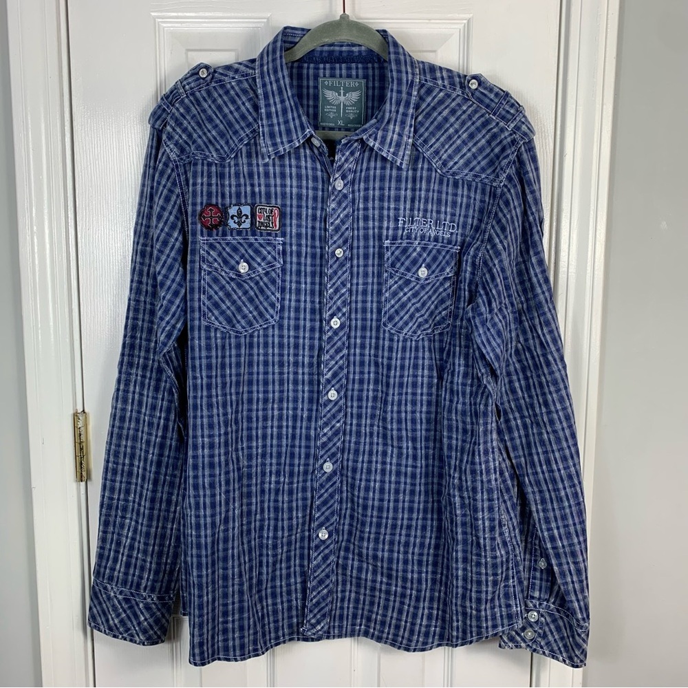 Filter Mens Button Down Shirt Size XL